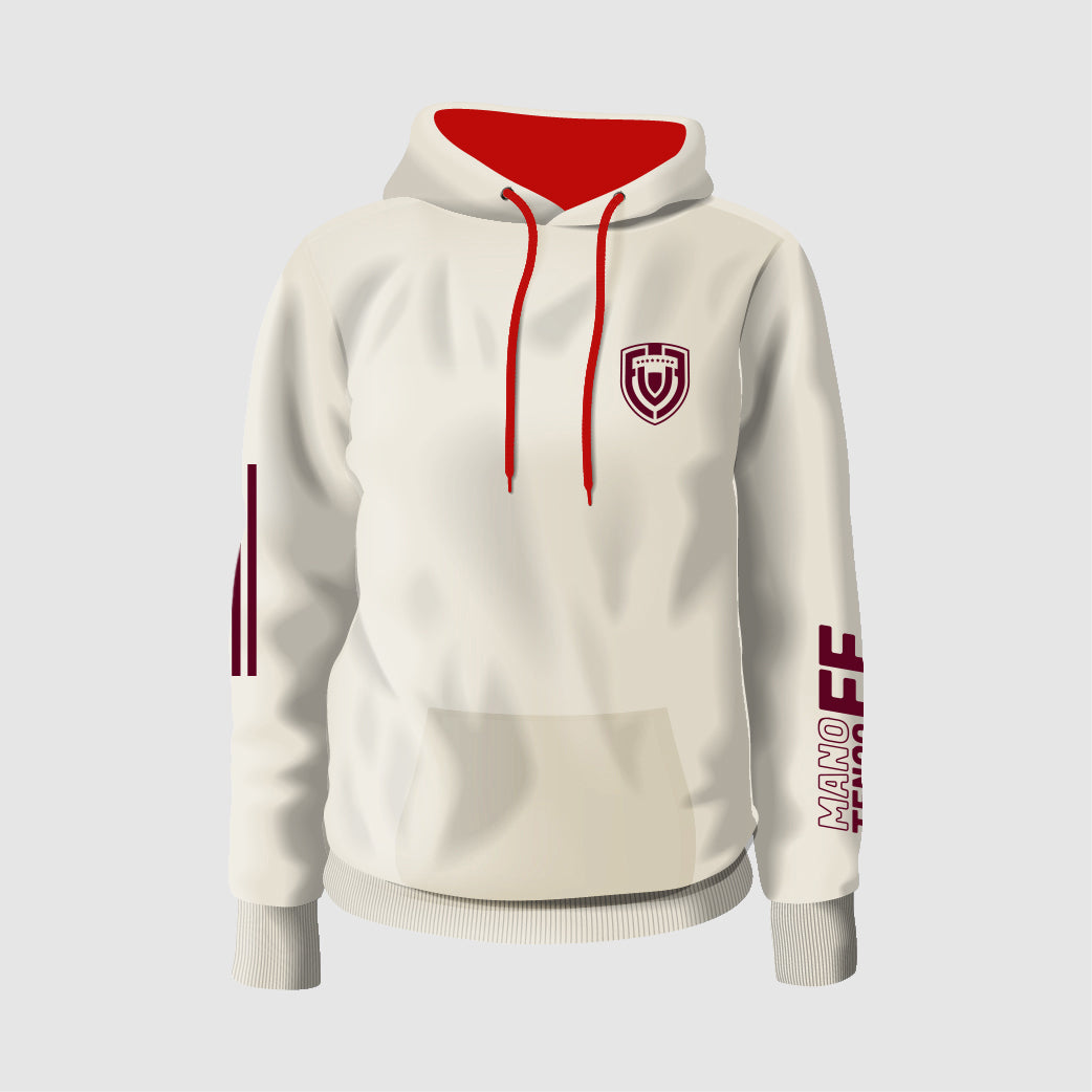 CASUAL HOODIE - Gray / Red Hood