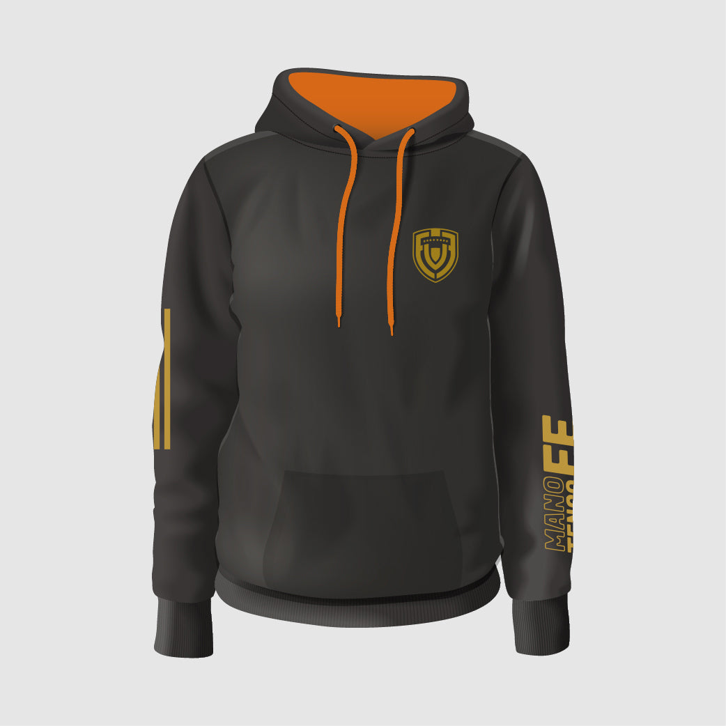CASUAL HOODIE - Black / Orange Hood
