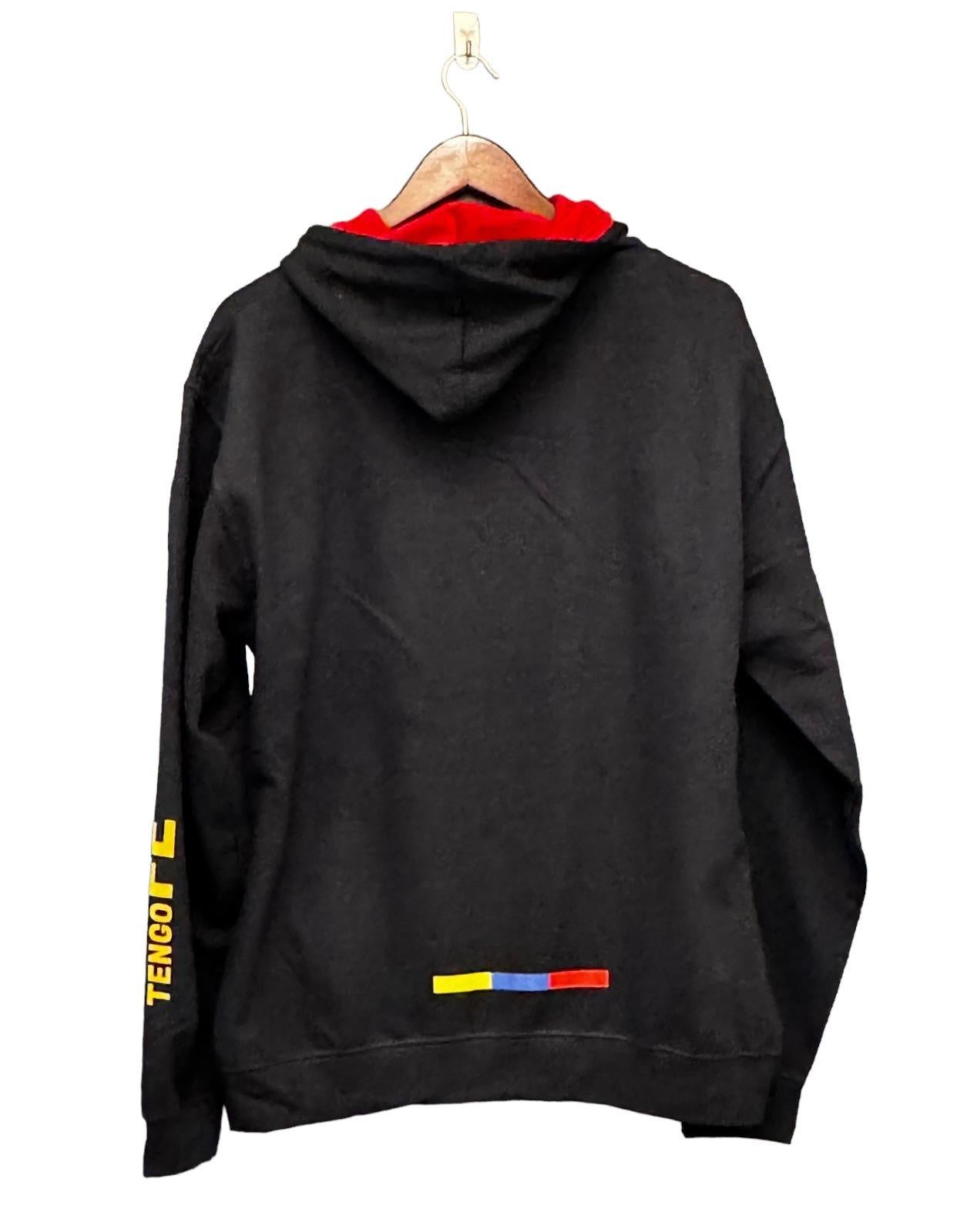 FULL COLOR  HOODIE - Navy Blue / Red Hood