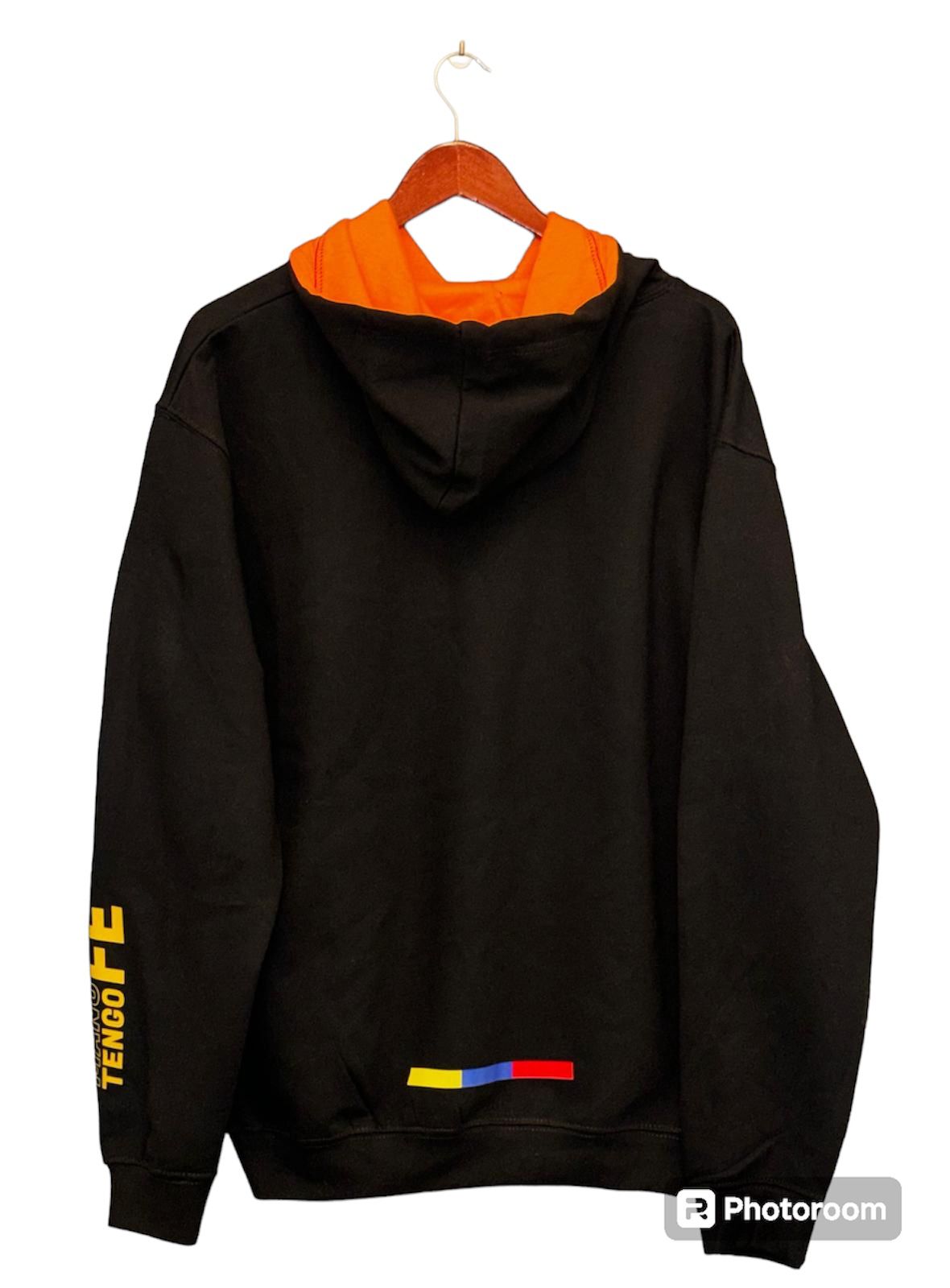 FULL COLOR  HOODIE - Black / Orange Hood