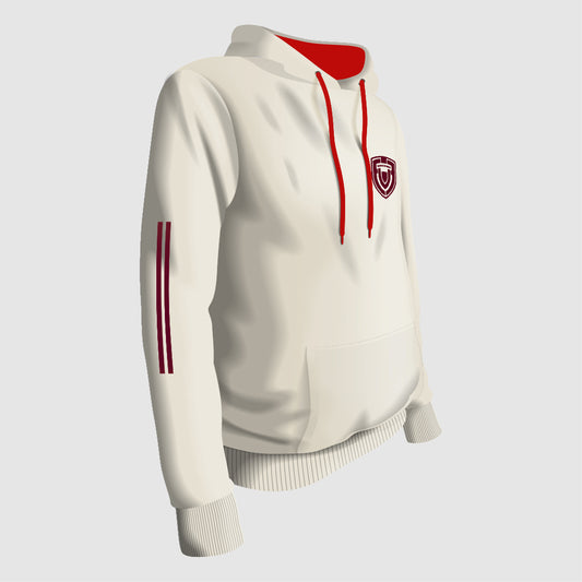 CASUAL HOODIE - Gray / Red Hood