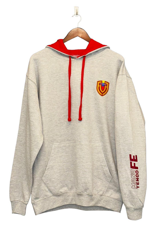 FULL COLOR HOODIE - Gray / Red Hood [Gris/ Capucha Roja]