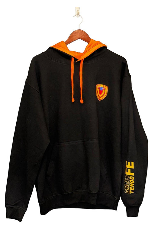 FULL COLOR  HOODIE - Black / Orange Hood